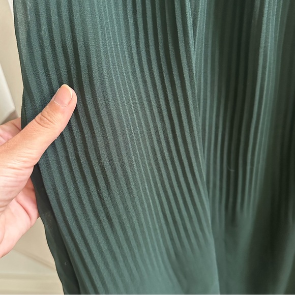 Pleated sleeveless top Zara, dark green, S - Picture 4 of 8